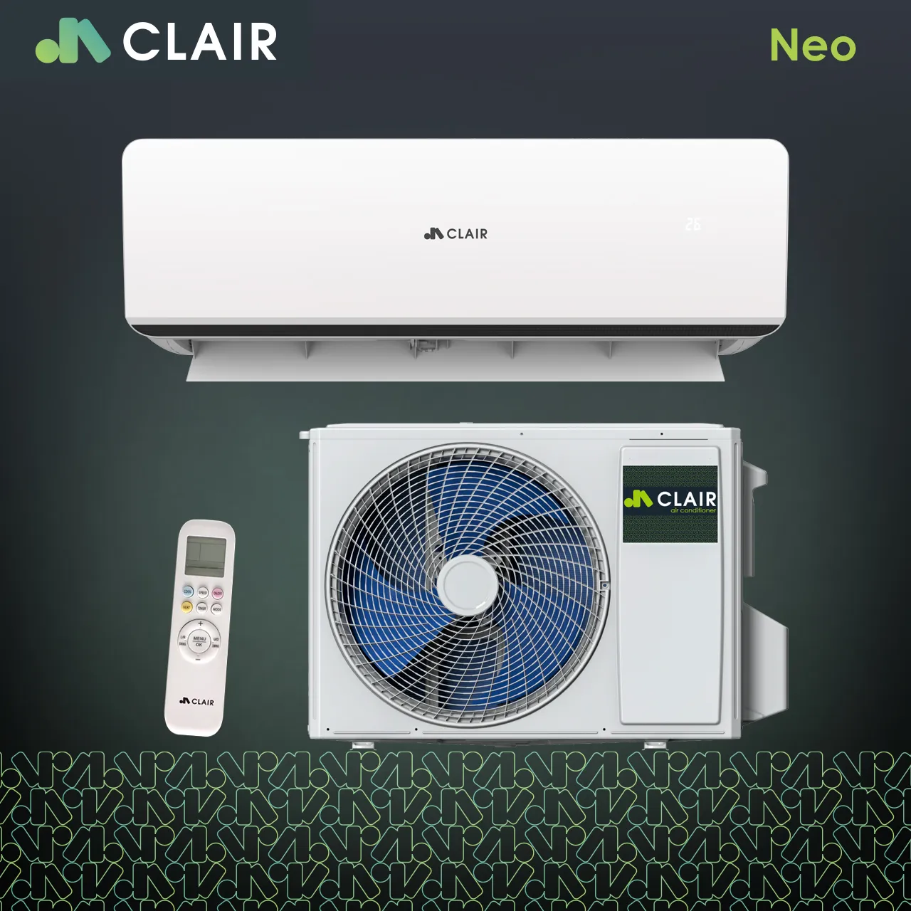 Кондиціонер настінний Clair Neo 12A R32 - фото 7 - фото 7